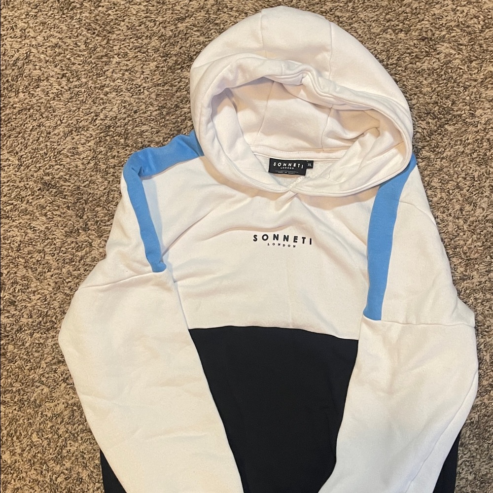 Sonneti White and Blue Hoodie